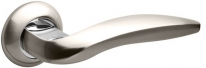 Ручка дверная на круглой розетке Fuaro Vita Rm SN/CP-3 Никель матовый/Хром