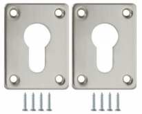 Дверная накладка Forme ESC083-SN-3 (матовый никель) на цилиндр сталь (2 шт.)