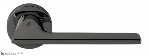 Дверная ручка на круглой розетке COLOMBO Alato JP11RSB-GL графит