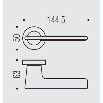 Дверная ручка на круглой розетке COLOMBO Alato JP11RSB-CM матовый хром