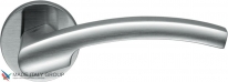 Дверная ручка на круглой розетке COLOMBO Olly LC61RSB-CM матовый хром