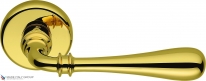 Дверная ручка на круглой розетке COLOMBO Ida ID31RSB-OL полированная латунь