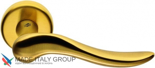 Дверная ручка на круглой розетке COLOMBO Peter ID11RSB-OM матовое золото
