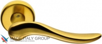 Дверная ручка на круглой розетке COLOMBO Peter ID11R-OM матовое золото