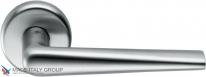Дверная ручка на круглой розетке COLOMBO Robotre CD91RSB-CM матовый хром