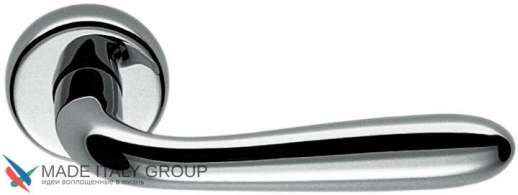 Дверная ручка на круглой розетке COLOMBO Robot CD41RGSB-CR полированный хром