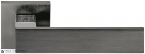 Дверная ручка на квадратной розетке COLOMBO Alba LC91RSB-GLS графит / матовый графит