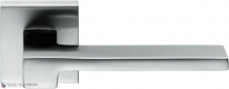 Дверная ручка на квадратной розетке COLOMBO Zelda MM11R-CM матовый хром