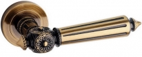 Дверная ручка на круглой розетке Pasini 2831 PATRIZIO OGV бронза