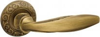 Дверная ручка на круглой розетке FIMET 177/250F ANNA сатин.бронза F43