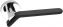 Дверная ручка на круглой розетке FIMET 112/203 BRIDGE полированный хром/черный вельвет F24