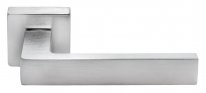 Ручка дверная на квадратной розетке Morelli Luxury, (Horizont/Горизонт) CSA Матовый хром