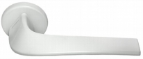 Дверная ручка на круглой розетке Morelli Luxury Cometa BIA - белый