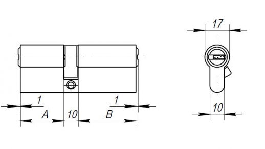 Цилиндровый механизм Ajax AX200/80 mm (30+10+40) CP хром 5 кл.