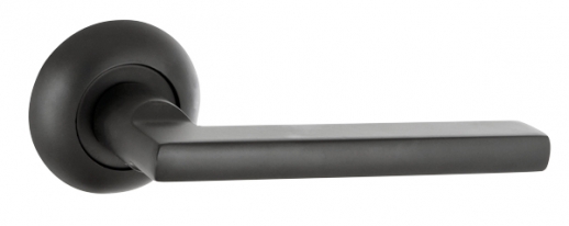 Ручка дверная на круглой розетке Punto AXIS ZR BL-24 чёрный