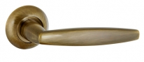 Ручка дверная на круглой розетке Punto SUPREME ZR ABG-6 бронза
