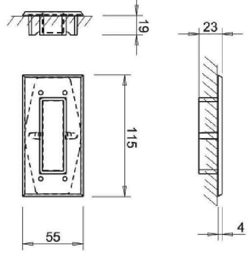 Ручка на раздвижные двери Tupai 2650-142 никель