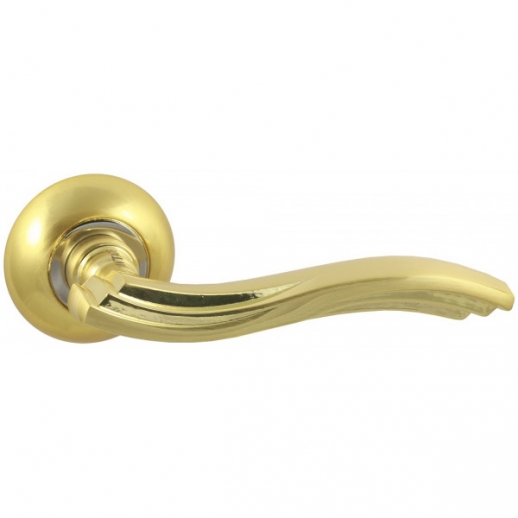 Ручка дверная на круглой розетке Vantage V14С SB матовое золото
