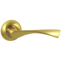 Ручка дверная на круглой розетке Vantage V23C SB матовое золото