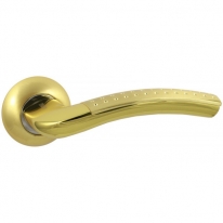 Ручка дверная на круглой розетке Vantage V26C SB матовое золото