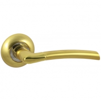Ручка дверная на круглой розетке Vantage V40C SB матовое золото