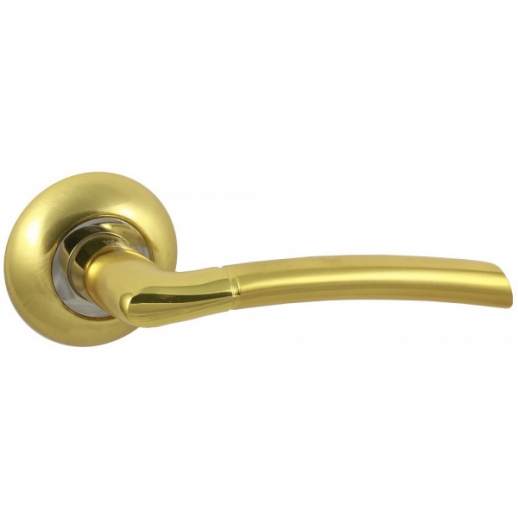 Ручка дверная на круглой розетке Vantage V40C SB матовое золото