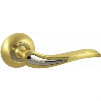Ручка дверная на круглой розетке Vantage V64C SB матовое золото