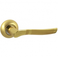 Ручка дверная на круглой розетке Vantage V77C SB матовое золото