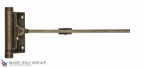 Доводчик дверной стальной пружинный до 25кг ALDEGHI (77x235мм) античная бронза ALD013