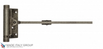 Доводчик дверной стальной пружинный до 25кг ALDEGHI (77x235мм) античное серебро ALD014