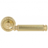 Ручка дверная на круглой розетке Extreza BENITO (Бенито) 307 на розетке R02 полированное золото F01