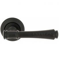 Ручка дверная на круглой розетке Extreza PIERO (Пиеро) 326 на розетке R05 черный F22
