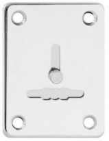 Накладка дверная Pasini хром под сув.ключ со шторкой CHROME