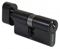 Ключевой цилиндр Морелли с поворотной ручкой (60 мм) 60CK BL Цвет - Черный