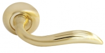 Ручка дверная на круглой розетке Morelli DIY MH-10 SG Матовое золото