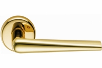 Дверная ручка на круглом основании COLOMBO Robotre CD91RSB-OM матовое золото