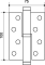 Петля Armadillo (Армадилло) съемная 613-5 125х75х2.5 PN Перламутровый никель прав. Box