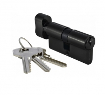 Ключевой цилиндр MORELLI с поворотной ручкой (70 мм) 70CK BL Цвет - Черный