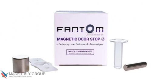 Упор магнитный автоматический скрытый FANTOM PREMIUM HGT009 Матовый хром