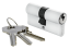 Ключевой цилиндр MORELLI ключ/ключ (60 мм) 60C W Цвет - Белый