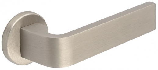 Дверная ручка Extreza Hi-tech SLIM SOUND (Саунд) 106 на круглой розетке R12 матовый никель F20
