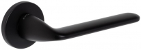 Дверная ручка Extreza Hi-tech Slim VIKI 127 на круглой розетке R16 черный F22