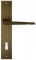 Дверная ручка Extreza Hi-Tech ALIOT 129 на планке PL11 матовая бронза F03 под кабинетный ключ KEY