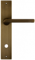 Дверная ручка Extreza Hi-Tech SANTA 128 на планке PL11 матовая бронза F03 сантехническая завертка WC