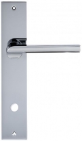Дверная ручка Extreza Hi-Tech SANTA 128 на планке PL11 полированный хром F04 сантехническая завертка WC