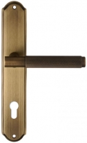 Дверная ручка Extreza TUBA 126 на планке PL01 матовая бронза F03 под цилиндровый механизм CYL