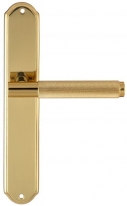 Дверная ручка Extreza TUBA 126 на планке PL01 полированная латунь F01 без доп. запирания PASS
