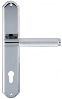 Дверная ручка Extreza TUBA 126 на планке PL01 полированный хром F04 под цилиндровый механизм CYL