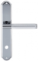 Дверная ручка Extreza TUBA 126 на планке PL01 полированный хром F04 сантехническая завертка WC