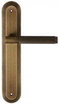Дверная ручка Extreza TUBA 126 на планке PL05 матовая бронза F03 без доп. запирания PASS
